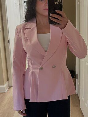 Pink Peplum Blazer